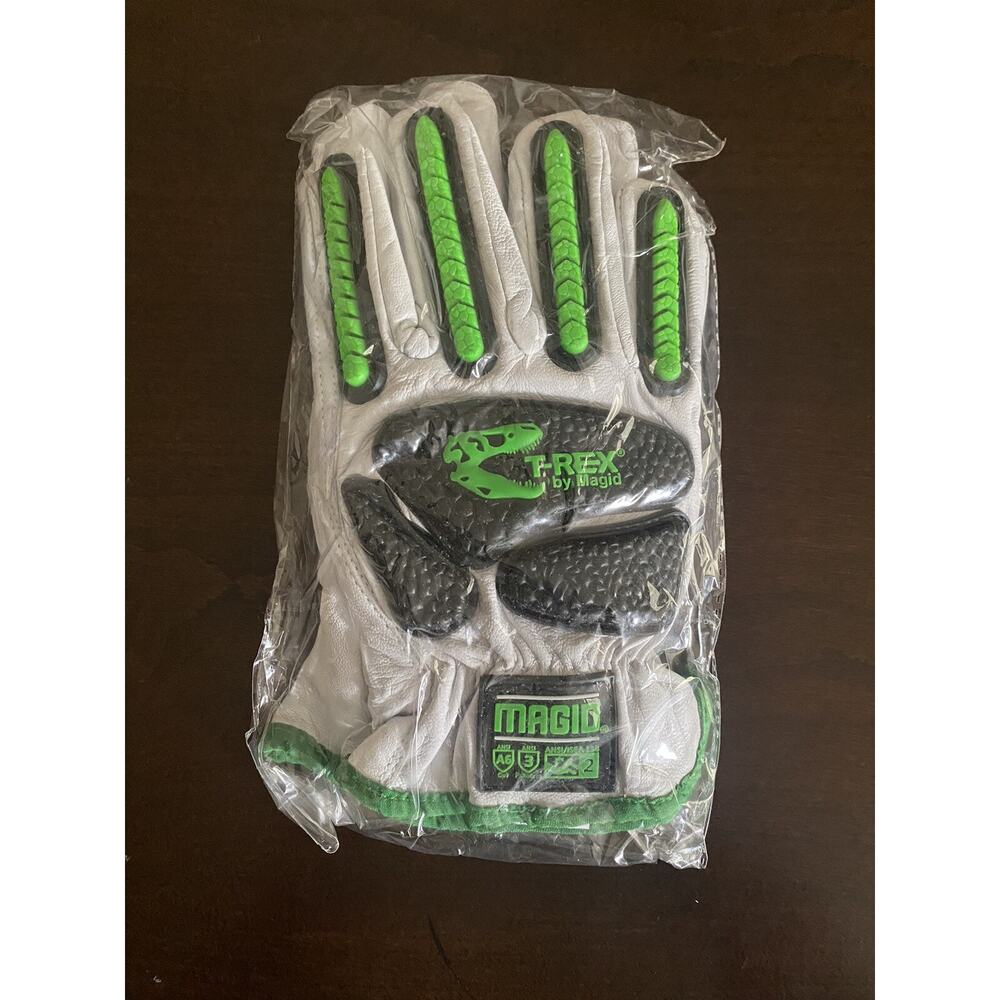 LOT Of (12) Magid T-Rex Lined Leather Safety Work Gloves ANSI Cut A6 Size M